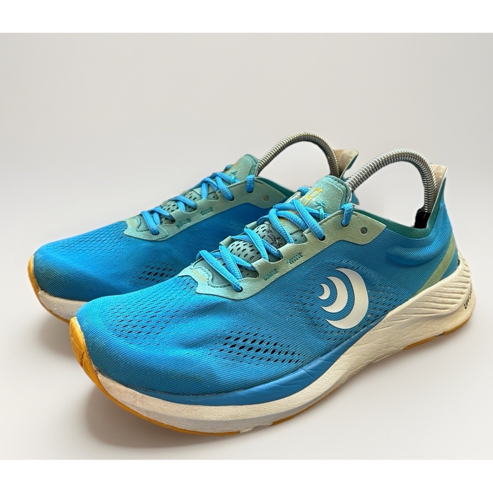 Topo Athletic Cyclone Sky Blue Gold Running Shoes Sneakers Women's‎ US Size 10
